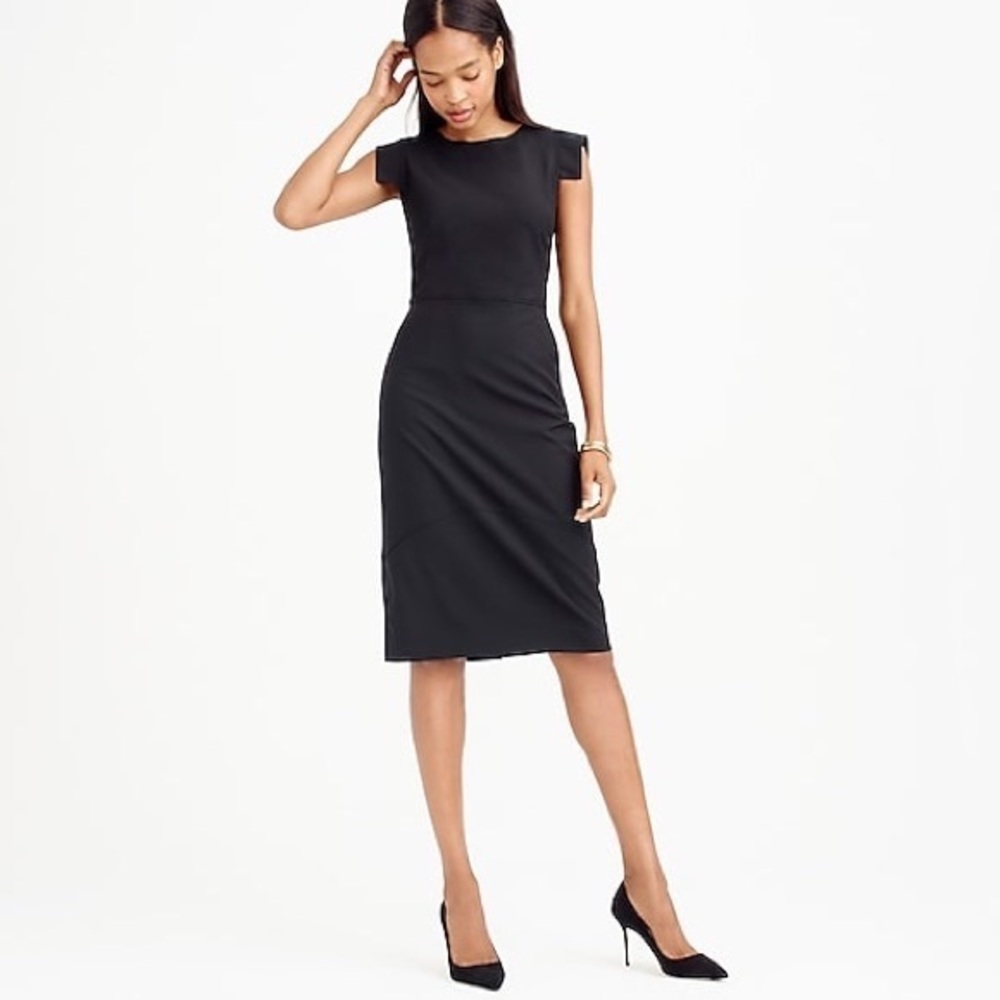 J. Crew EUC wool blend capped sleeve pencil dress size 6